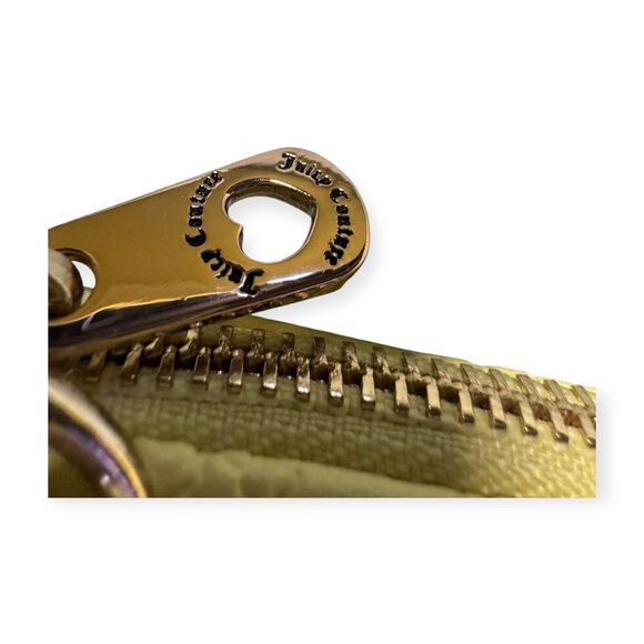 Juicy‎ Couture Yellow Textured Purse w/ Charms Retro Y2K Shoulder Bag - Picture 7 of 12